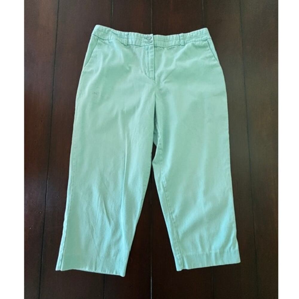 Pendleton Women’s Crop Pants Size 10 Light Green Stretch Cotton Capris